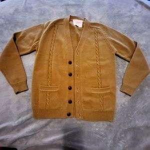 Grandpa cardigan sweater brown vintage hipster camel